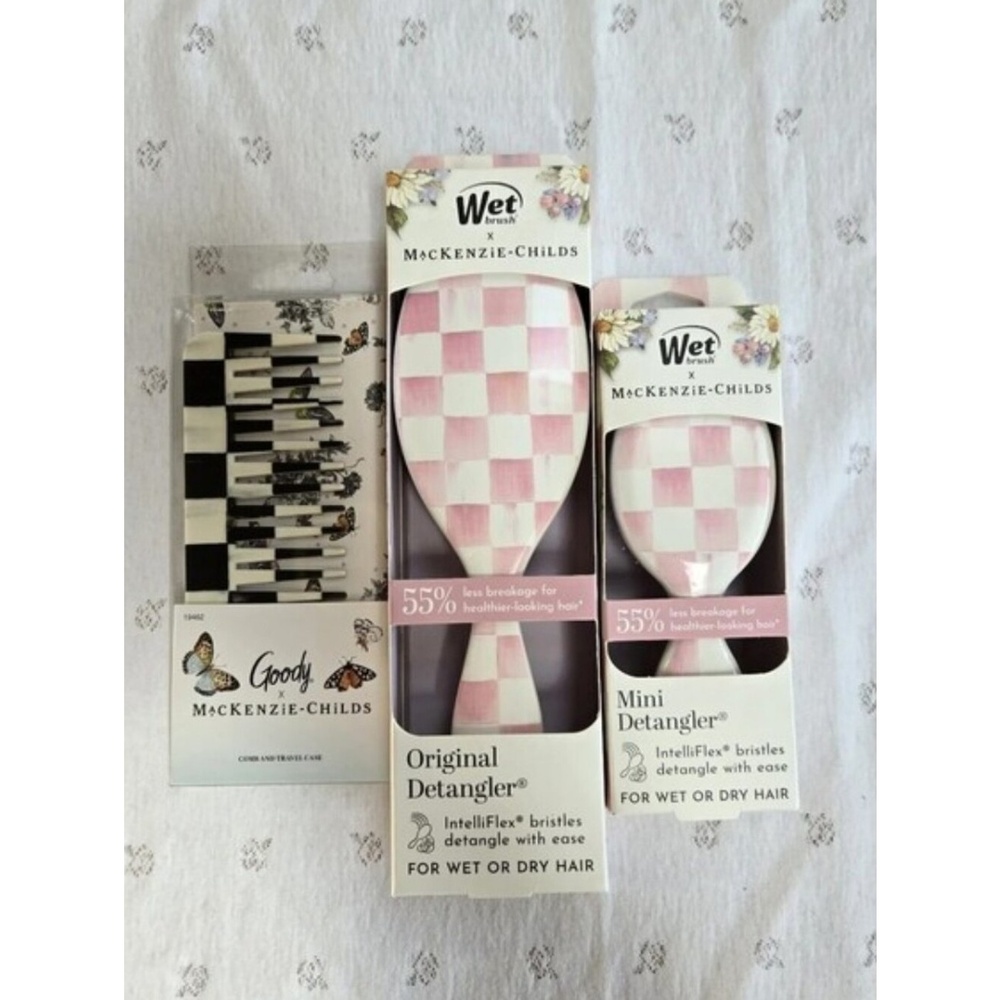 MacKenzie-Childs Wet Brush Original Mini Detangler Set & Goody Comb